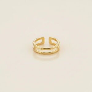 Gold Plated anti-tarnish Contemporary Adjustable Finger Ring