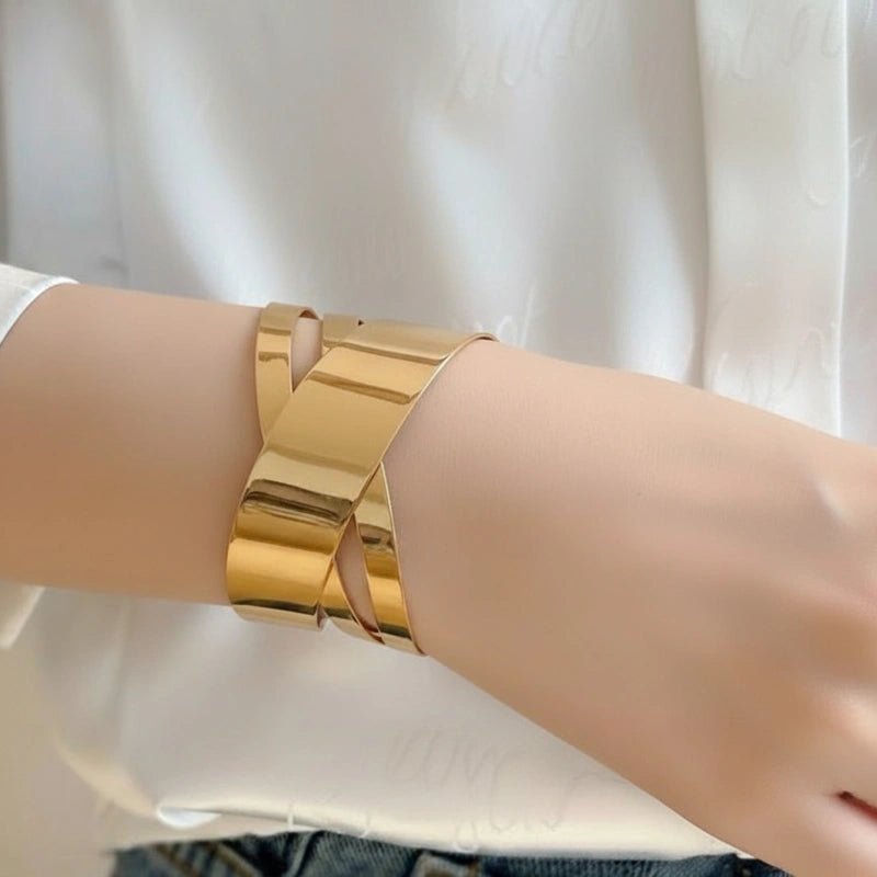 Gold Plated Bangle-Style Cuff Bracelet - Image 2