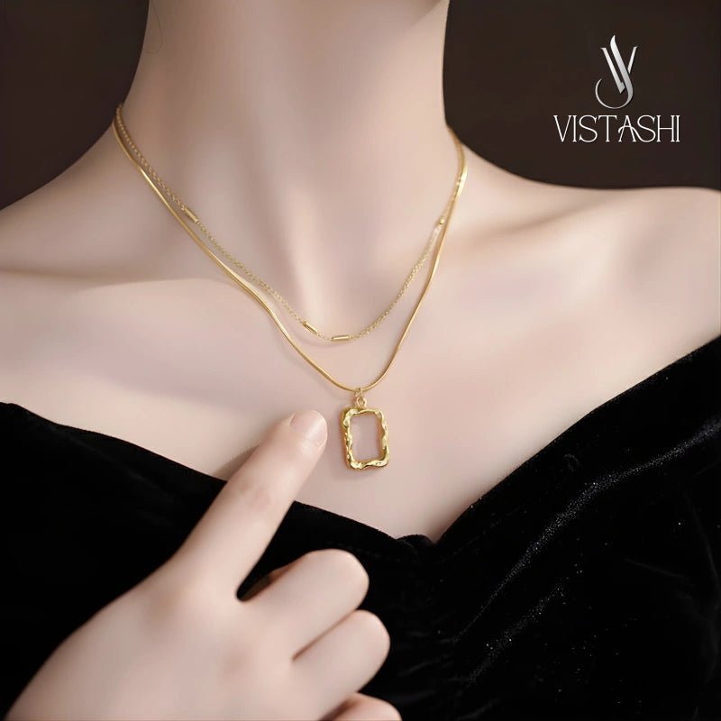 Gold Plated anti-tarnish Double Strand Pendant - Image 3