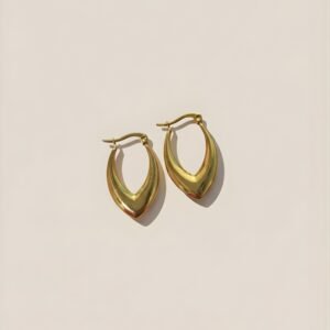 Gold plated hoop earrings