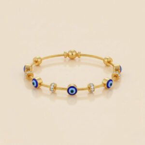 Gold Plated anti-tarnish Multiple evil-eye Themed Bracelet