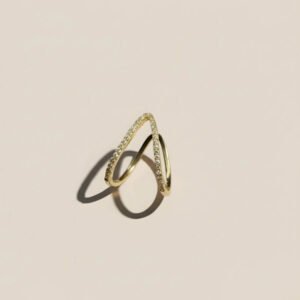 Gold Plated anti-tarnish AD Adjustable Ring