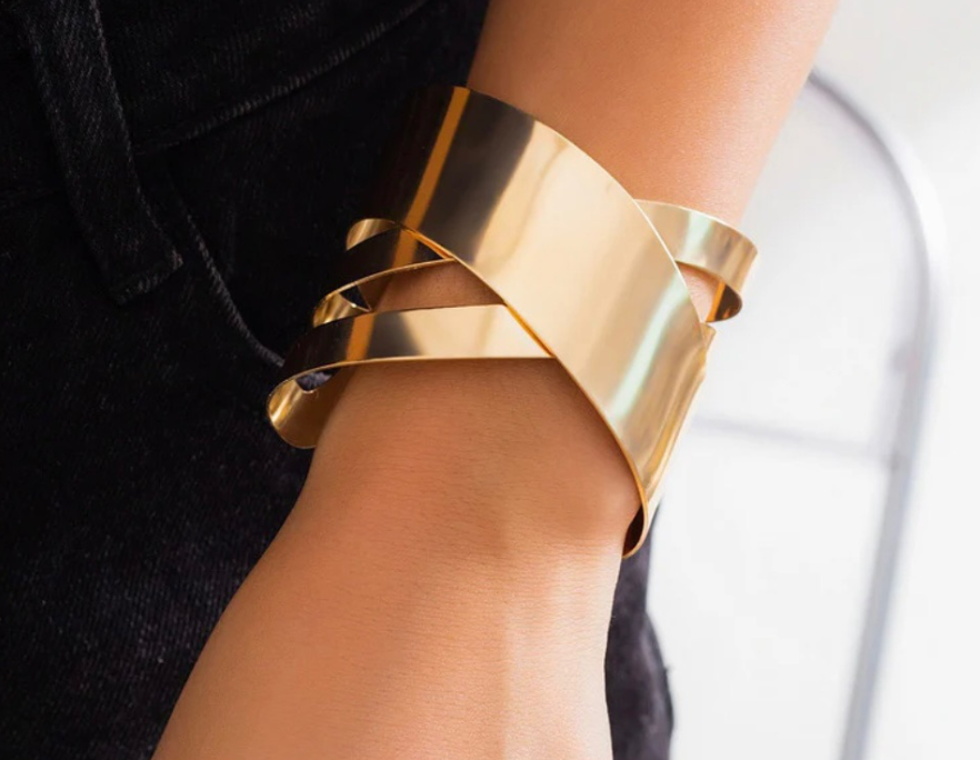 Gold Plated Bangle-Style Cuff Bracelet - Image 3
