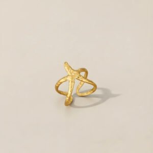 Gold Plated Anti-Tarnish Star-Themed Ring