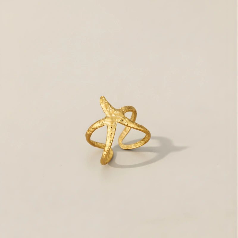 Gold Plated Anti-Tarnish Star-Themed Ring