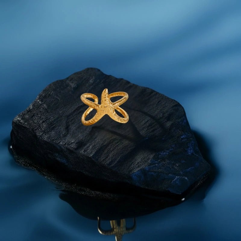 Gold Plated Anti-Tarnish Star-Themed Ring - Image 4