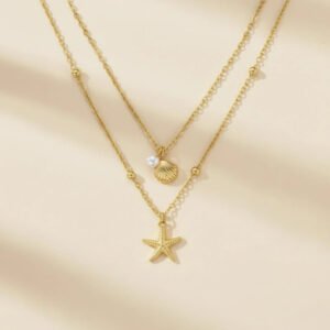 Gold Plated anti-tarnish Star Themed Pendant